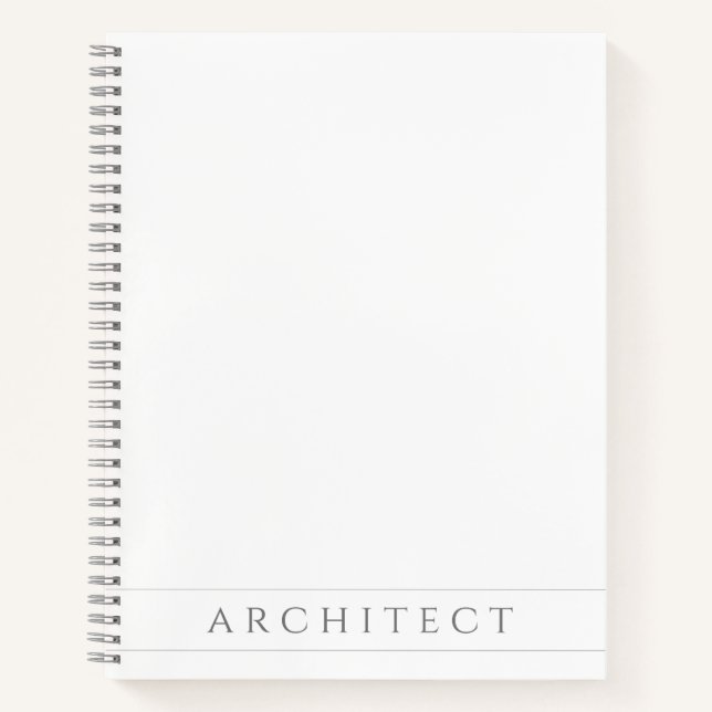 ARCHITECTE 8,5x11 Carnet spirale / Gris (Devant)