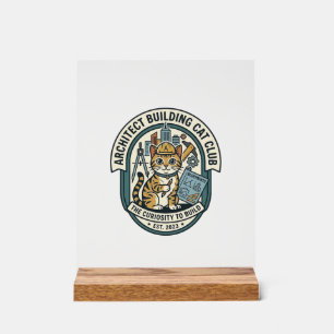 Architecte Bâtiment Chat Chat T-Shirt Graphique Ar