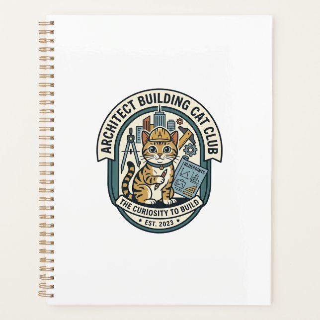 Architecte Bâtiment Chat Chat T-Shirt Graphique Ar (Devant)