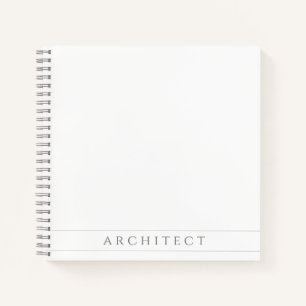 ARCHITECTE Carnet spiral Carré de 8,5 po / Gris