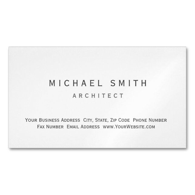 Architecte Moderne Simple Carte de visite minimal (devant)