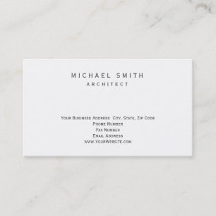 Architecte Moderne Simple Carte de visite minimal