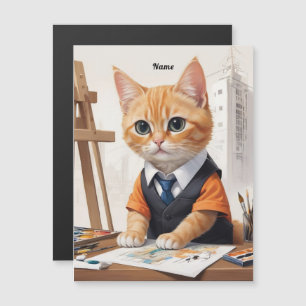 Architecte sophistiqué Chat Ginger Kitten Art