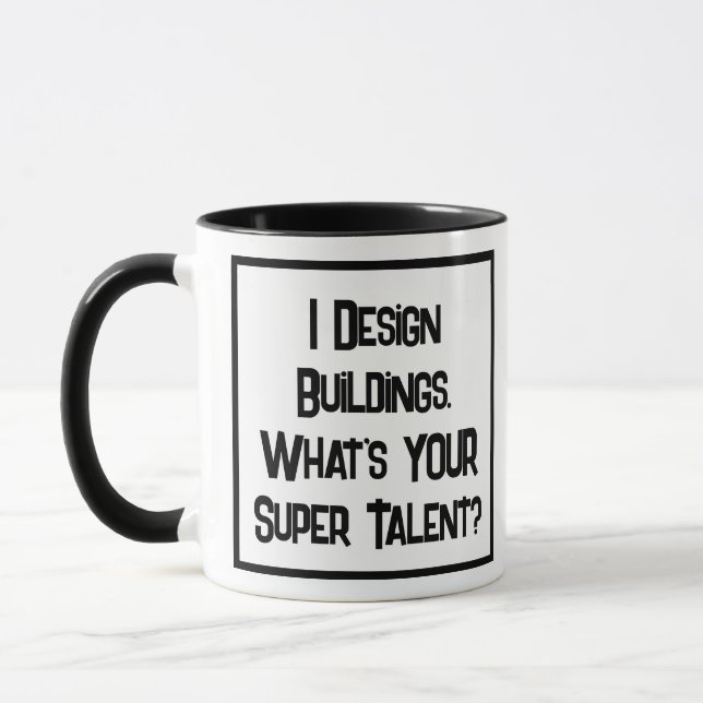 Architecte Super Talent. Mug à café à deux tons (Gauche)