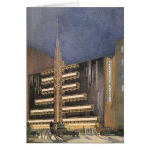 Architecture Art Déco vintage, bâtiment à NYC