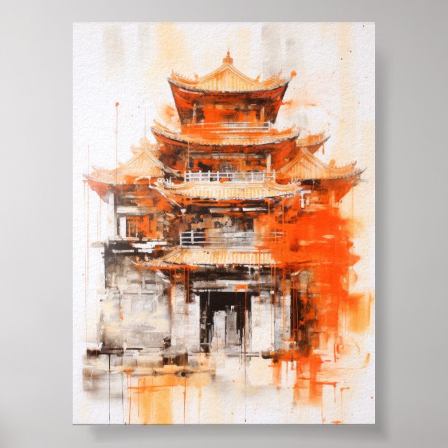 Architecture Asiatique : Une Étonnante Affiche De  (Devant)