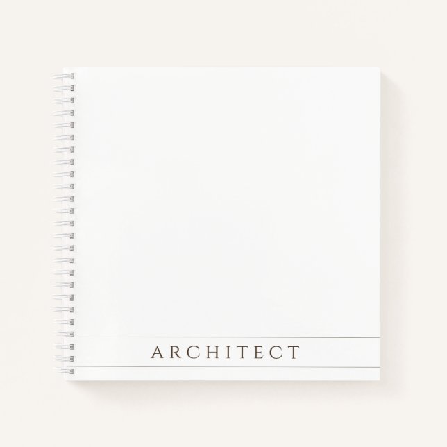 ARCHITECTURE Carnet Carré de 8,5 po / Sepia (Devant)