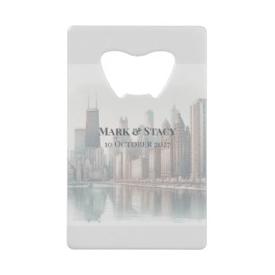 Architecture de la skyline de Chicago aquarelle pe