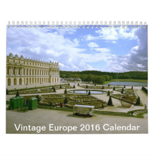 Architecture de paysage Europe vintage Calendrier