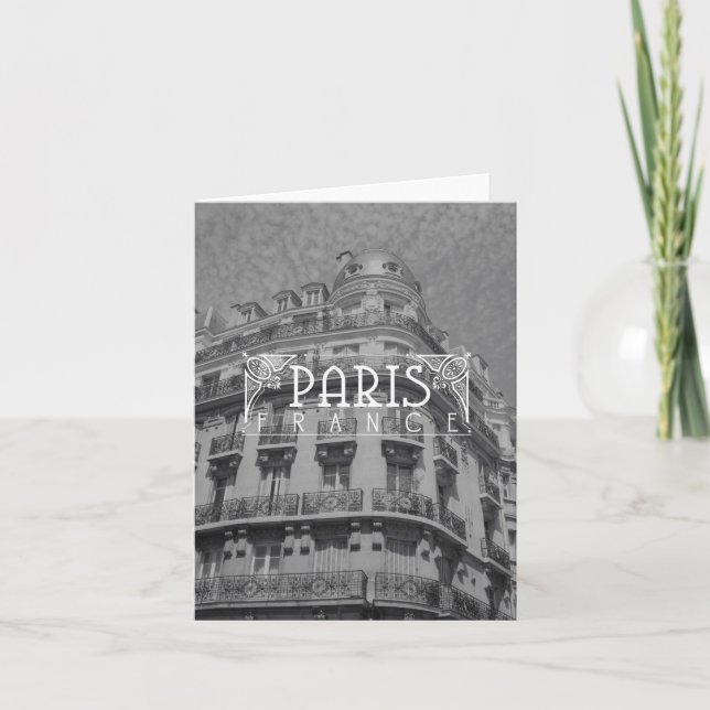 Architecture des Cartes pour notes de voyage Paris (Devant)