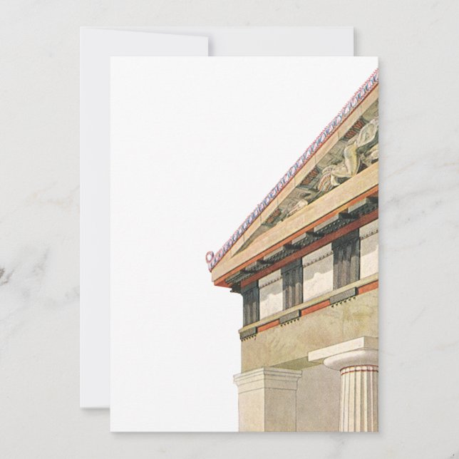 Architecture grecque vintage, Temple d'Athéna (Devant)