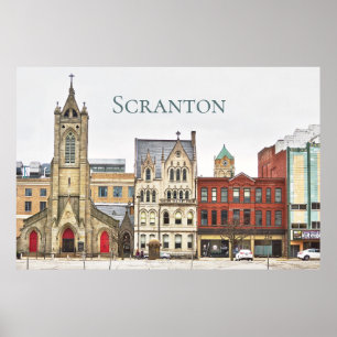 Architecture Scranton PA - Affiche Cityscape