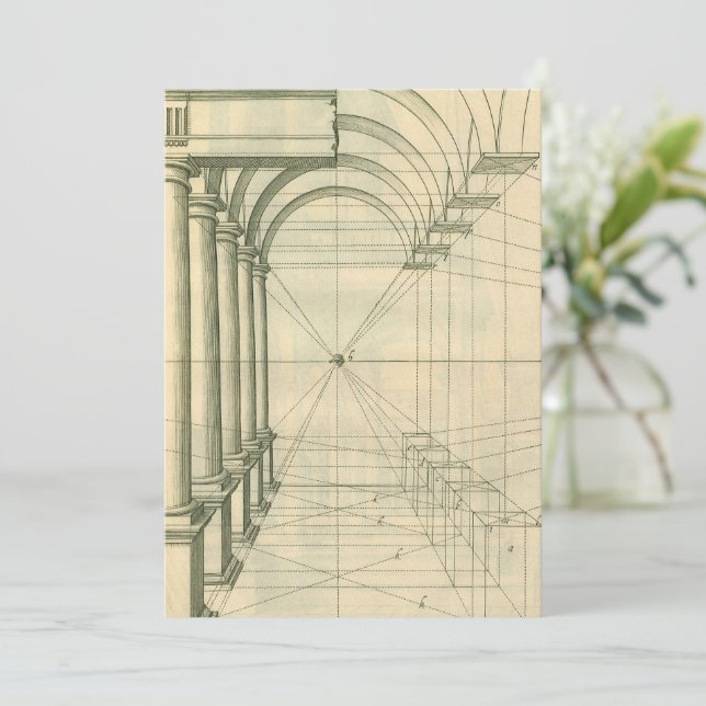 Architecture Vintage, Arches Colonnes Perspective (Debout devant)