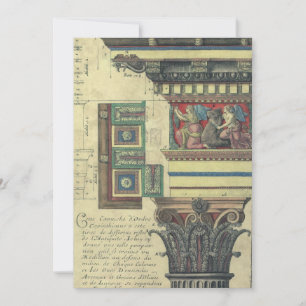 Architecture vintage, Colonne avec moulage Cornice