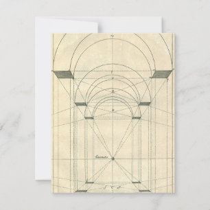 Architecture vintage, perspective d'arc de la Rena
