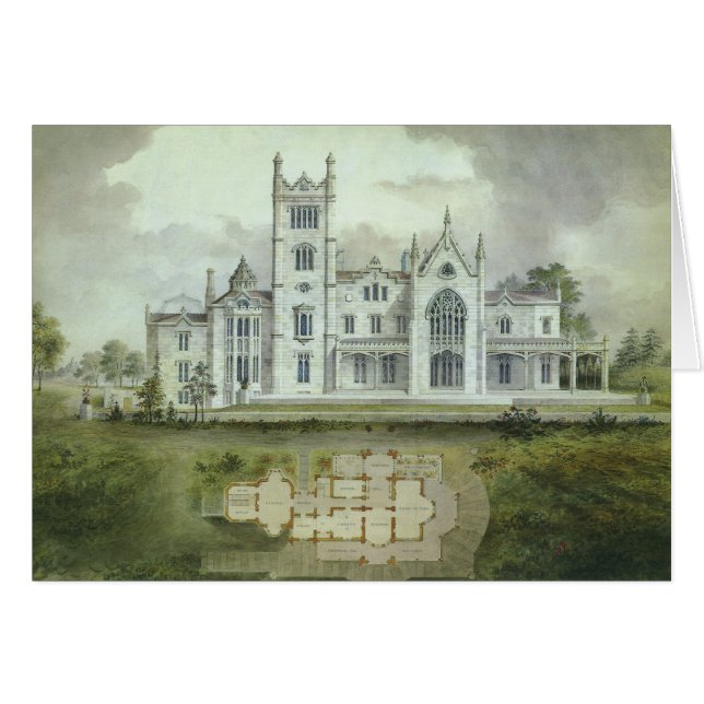 Architecture Vintage, Plans d'étage de Château Fra (Devant horizontal)