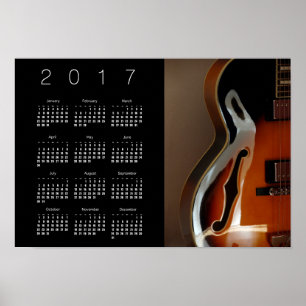 Archtop Guitar Calendrier Poster 2017