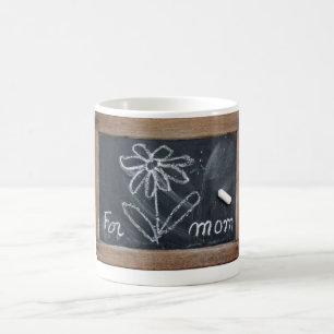 Ardoise 10 Fleur pour maman Mug blanc