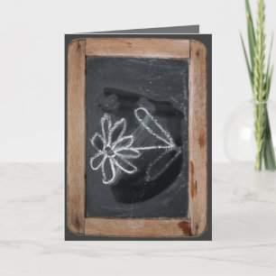 Ardoise 6 Doodles Fleurs Carte de voeux