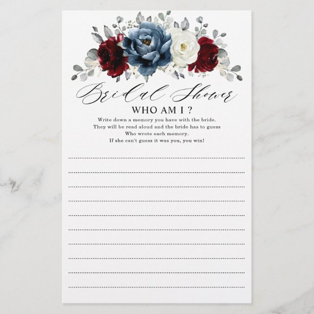 Ardoise Burgundy Blanc Iivoire Qui Suis-Je Jeu (Devant)