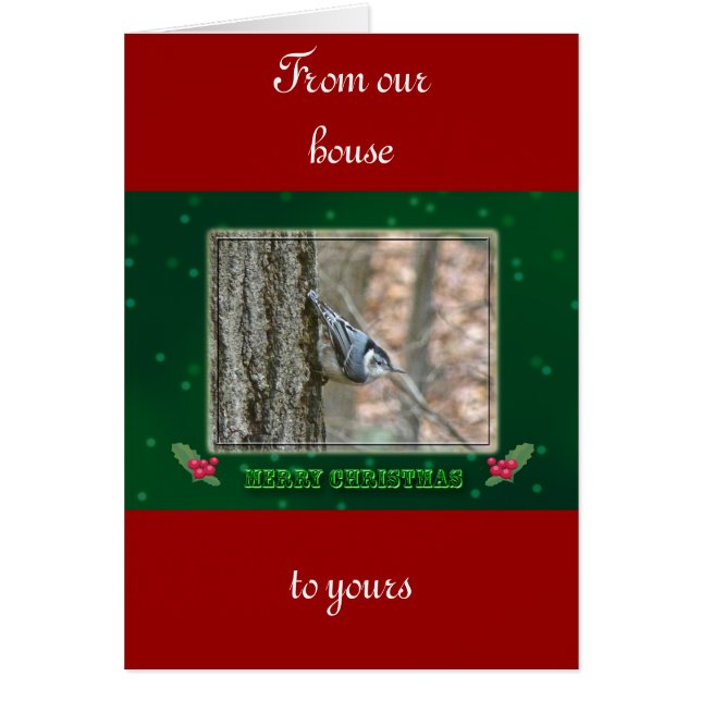 Ardoise Grey Nuthatch Noël Songbird Noël (Devant)