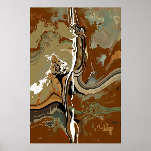 Ardoise - Poster d'art Abstrait (Devant)