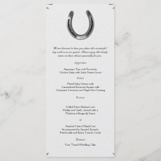 Argent à cheval sur le menu Mariage blanc