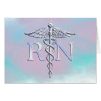 Argent comme RN Caduceus Médicale Mère Pearl