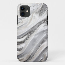 Argent de luxe en vague - Coque de Parties scintil
