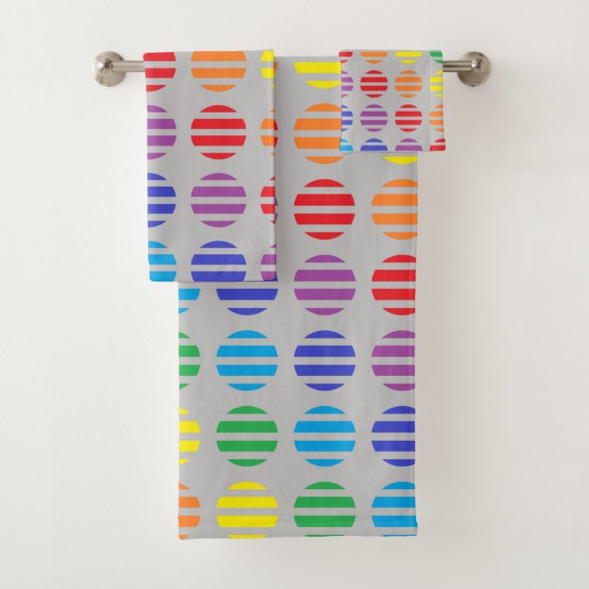 Argent de pois et de rayures d'arc-en-ciel (En situation)