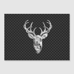 Argent Deer Buck sur l'impression en fibre de carb