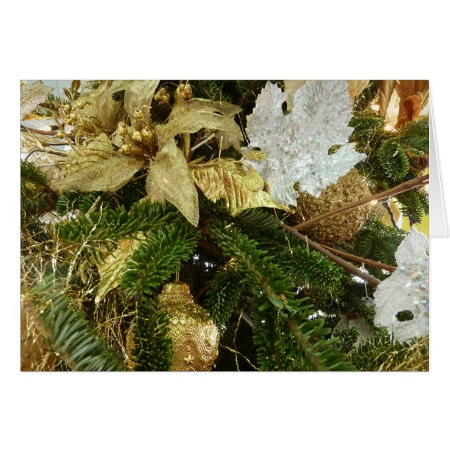 Argent et or Noël Arbre II (Devant horizontal)