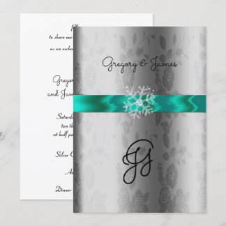 Argent et Turquoise, Invitation de flocon de neige