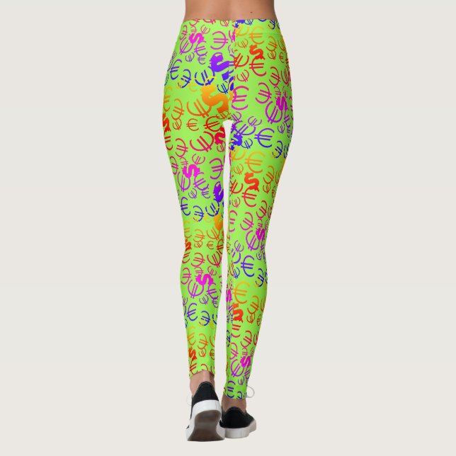 Argent Ewesome Euro Dollars Leggings Motifs (Dos)