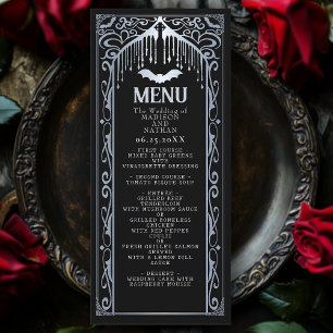 Argent gothique Vampire Cathedral Menu Mariage