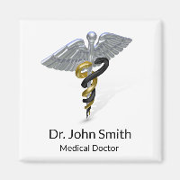 Argent Médicale Caduceus Black Gold - Aimant