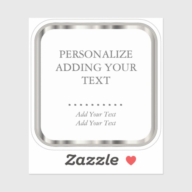 Argent métallique - Sticker Kiss-Cut (Feuille)