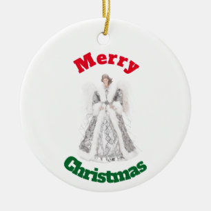 Argent Noël Angel Ornement