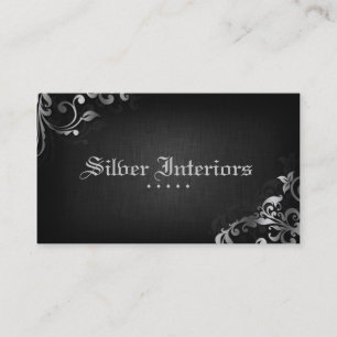 Argent noir de toile de carte de visite de design