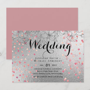Argent Rosegold MARIAGE Parties scintillant métall