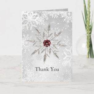 argent rouge snowflakes hiver mariage Merci