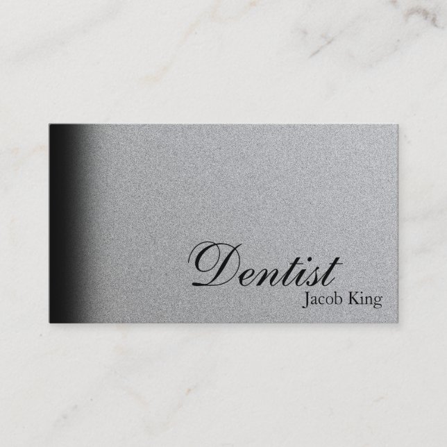 Argent simple de carte de visite d'orthodontiste (Devant)