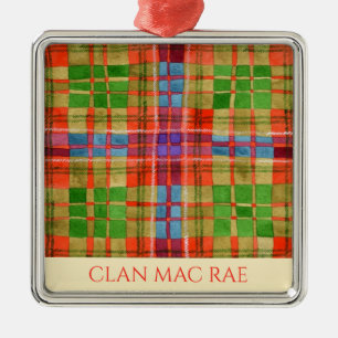 Argenté CLAN MAC RAE Premium Carré Ornement