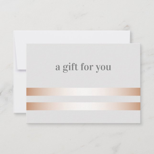 Argentée | Carte cadeau Rose Gold Elegant (Devant)