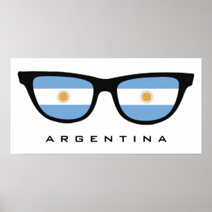 Argentina Shades texte personnalisé & affiche coul