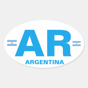 Argentine AR Sticker ovale de style euro