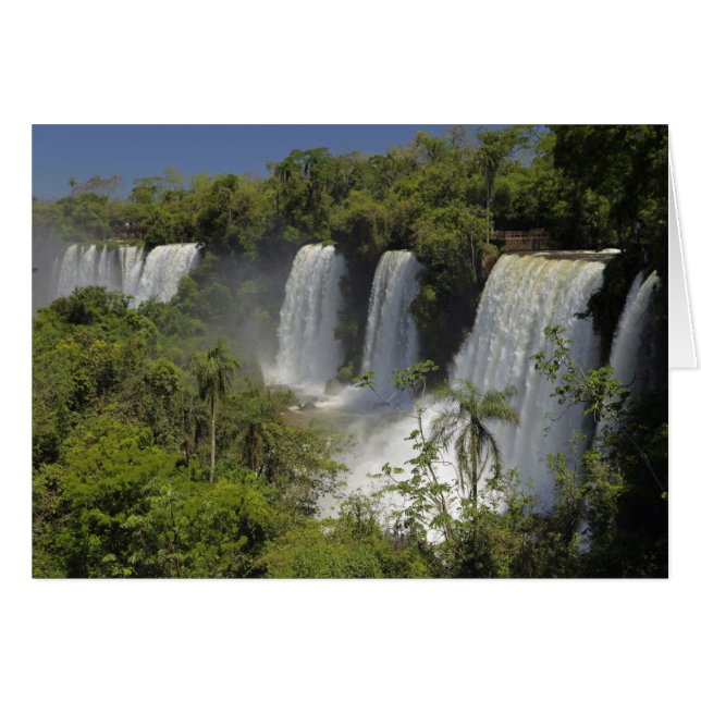 Argentine, les chutes d'Iguacu au soleil. (Devant horizontal)