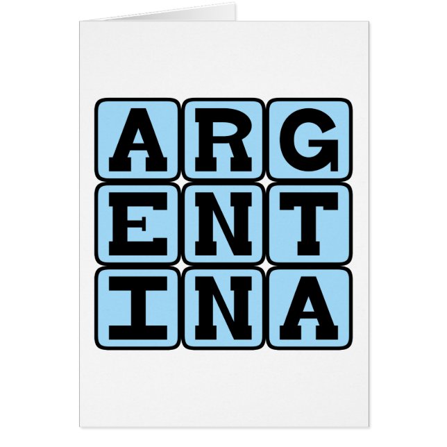Argentine, Pays d'Amérique du Sud (Devant)