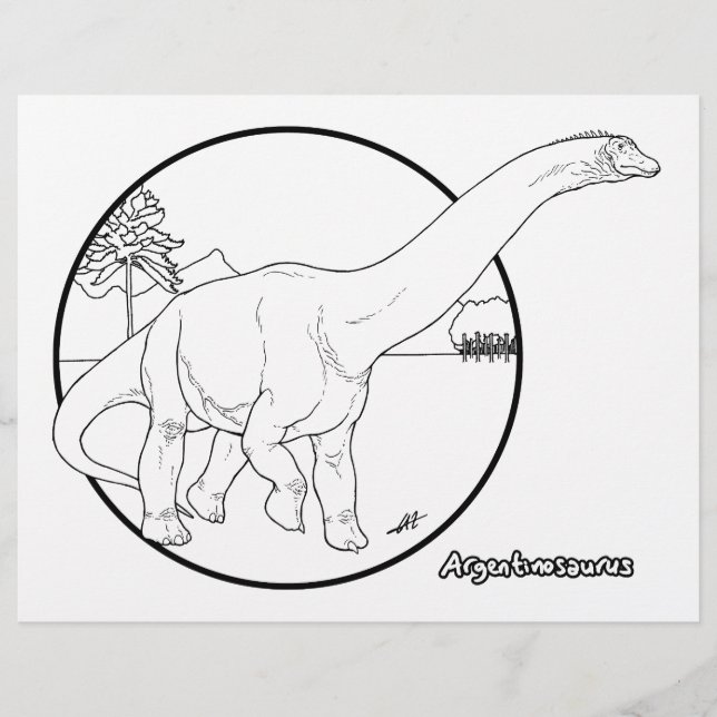 Argentinosaurus - Page de coloration. (Devant)