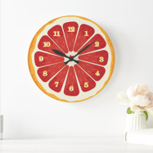 Argile fraîche tranche ronde Horloge : décor de cu